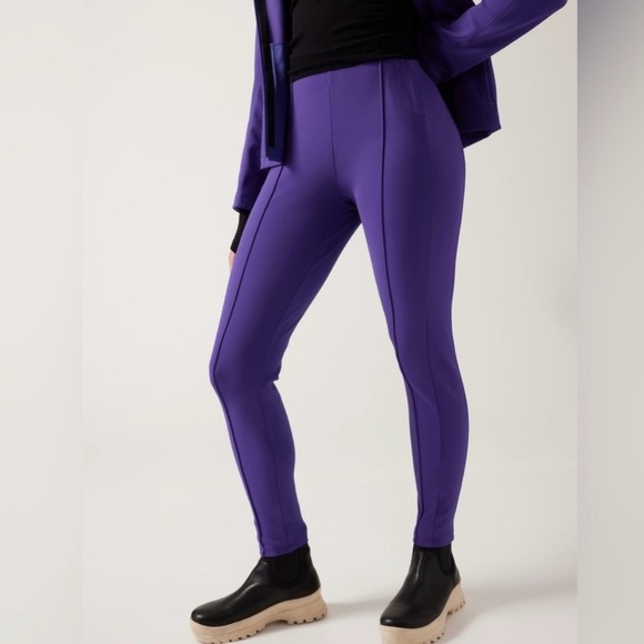 NWOT Athleta Vibrant Purple Glacier Snow Skinny Leg Pants S/985570-02  SIZE 10 - Picture 1 of 12